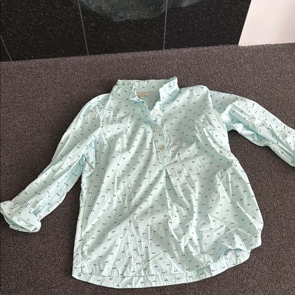 Appleseed's Women Plus Size Pattern Long Sleeve Blouse- Plus Size 1X